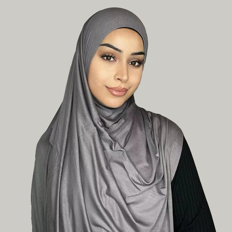 RIMAIRE Muslim Cottom Hijabs for Girls Ramadan Premium Jersey Hijab Ladies Strech Turban Breathable Headscarf Shawl Wrap Women Fit Clothing Casual tiktok