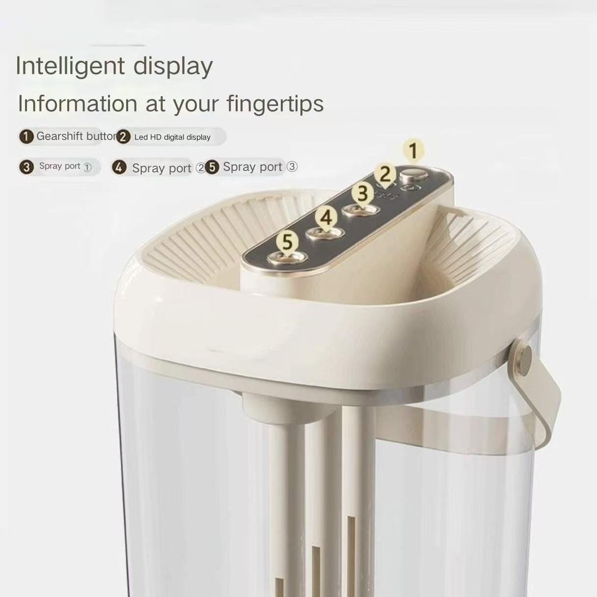 2L Large Capacity Humidifier with Three Spray Nozzles, Smart Display, Ai Moisture Control, Quiet Operation, Ideal for Living Room, Bedroom, Office