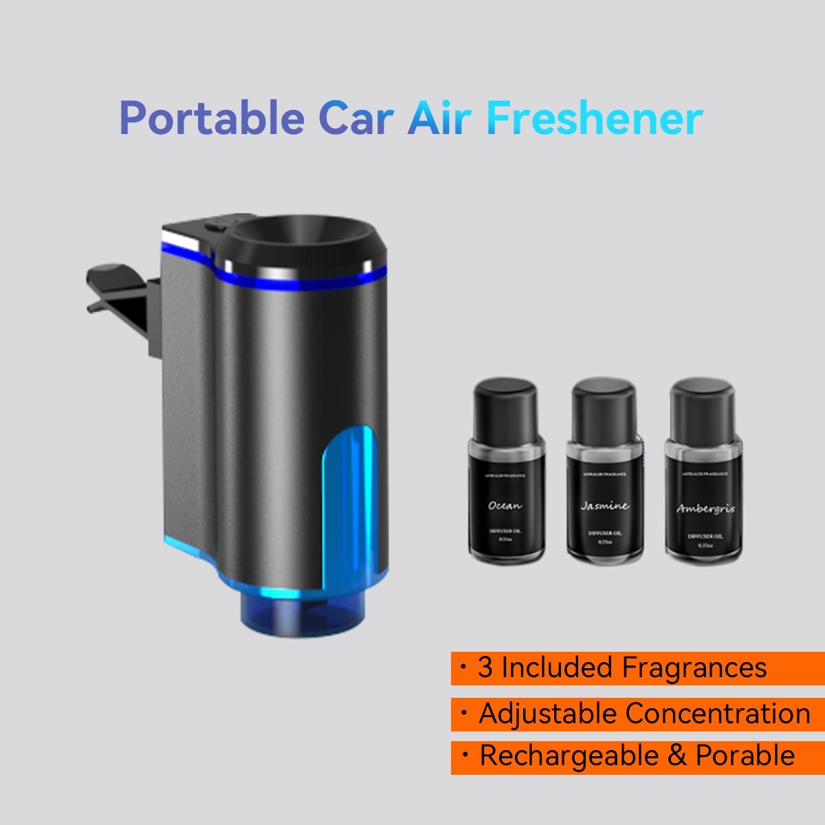 Car Diffuser Humidifier USB Aromatherapy Essential Oil Air Freshener, Mini Portable Cold Mist Diffuser for Car Home Office Bedroom