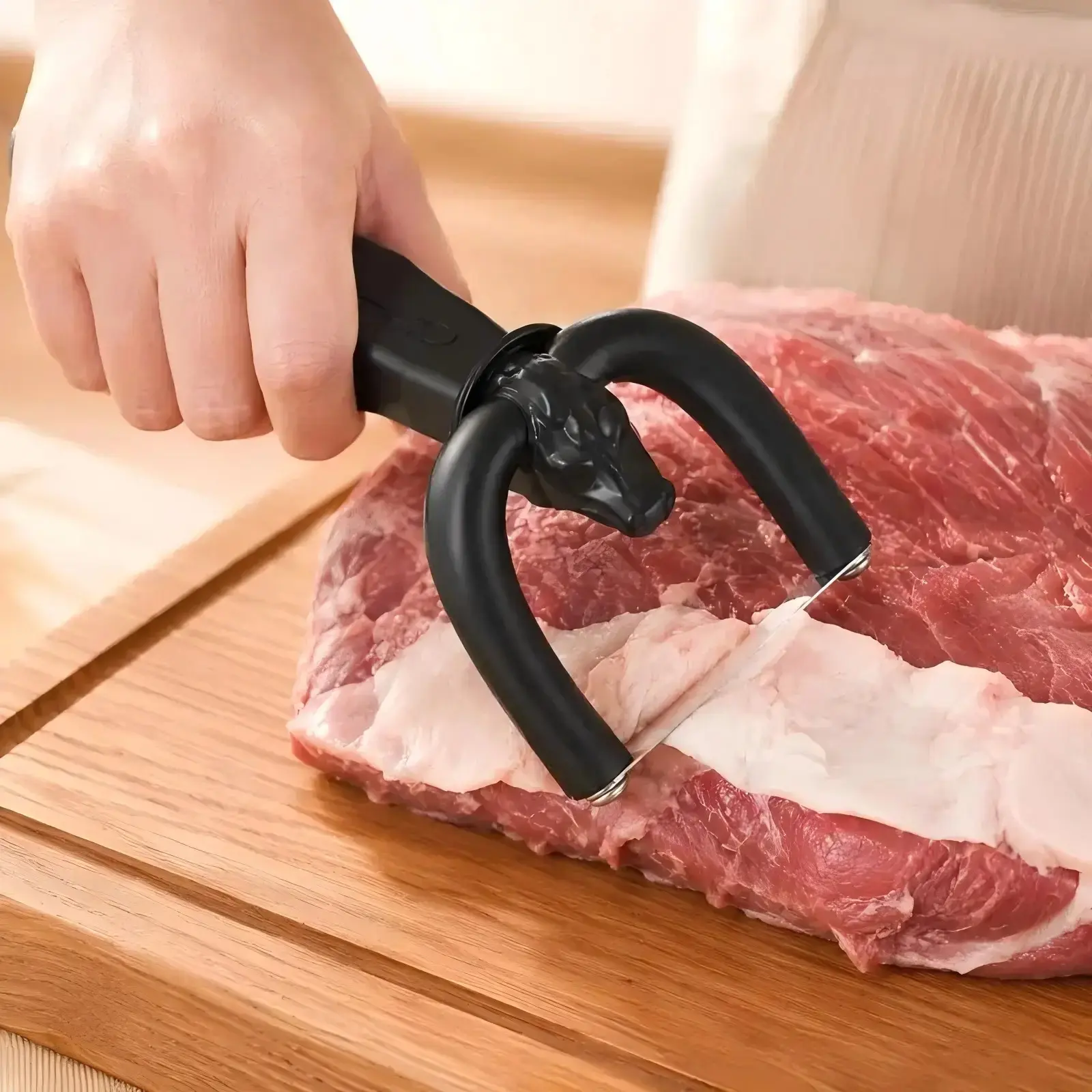 Handheld Beef and Pork Fat Trimmer, Kitchen Fat Cutter, Kitchen Gadgets, Ideal for Preparing Steaks, Beef Brisket, Lamb, and Barbecue Meats. The Perfect Fat-Removal Tool for Home Cooks and Barbecue Enthusiasts, Perfect Gift for Christmas.