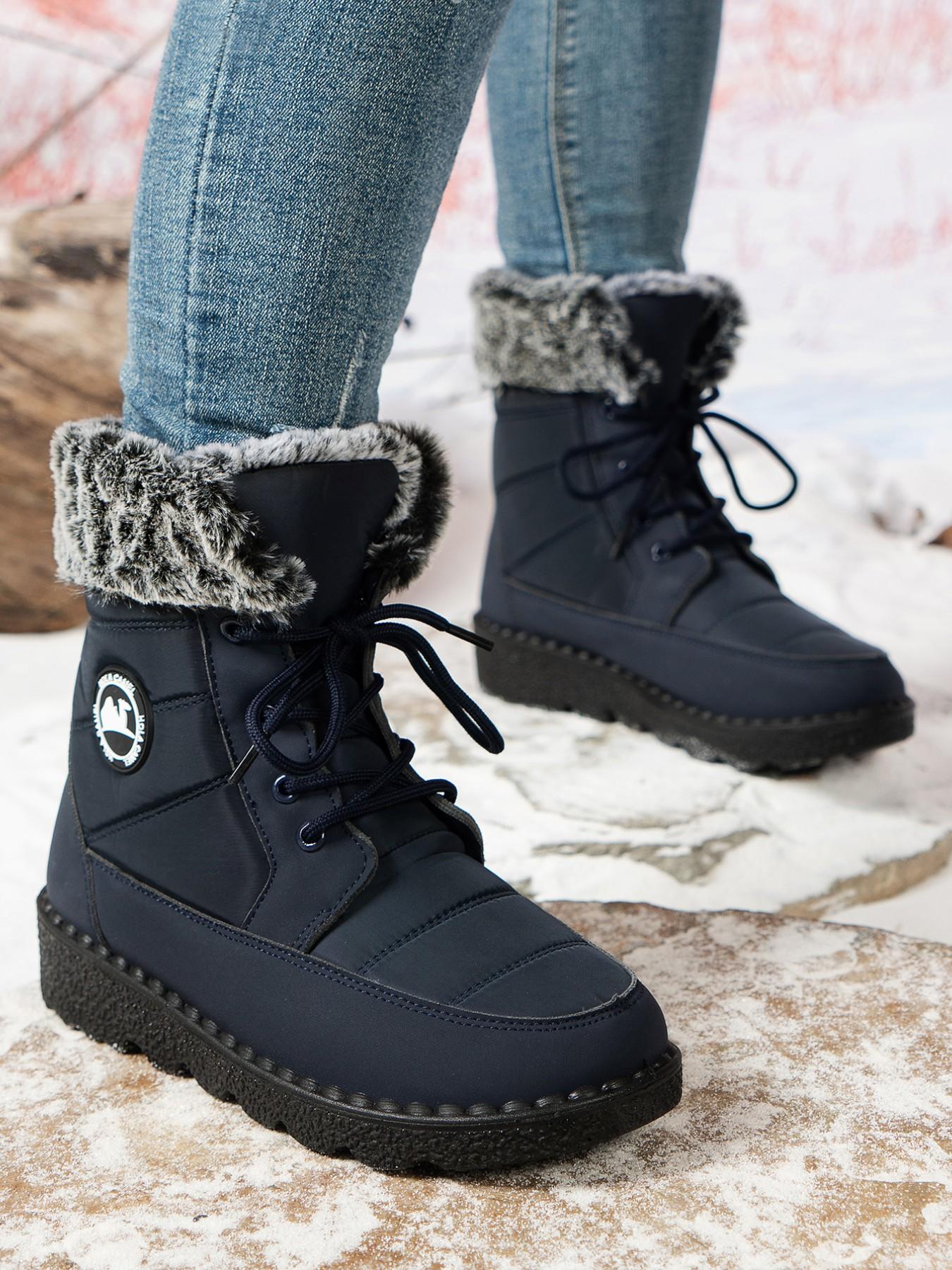 Women's Waterproof Quilted Snow Boots Footwear, Foldable Fleece Lining, Anti-Slip Thick Sole, Outdoor Skiing, Commute, Warm and Lightweight