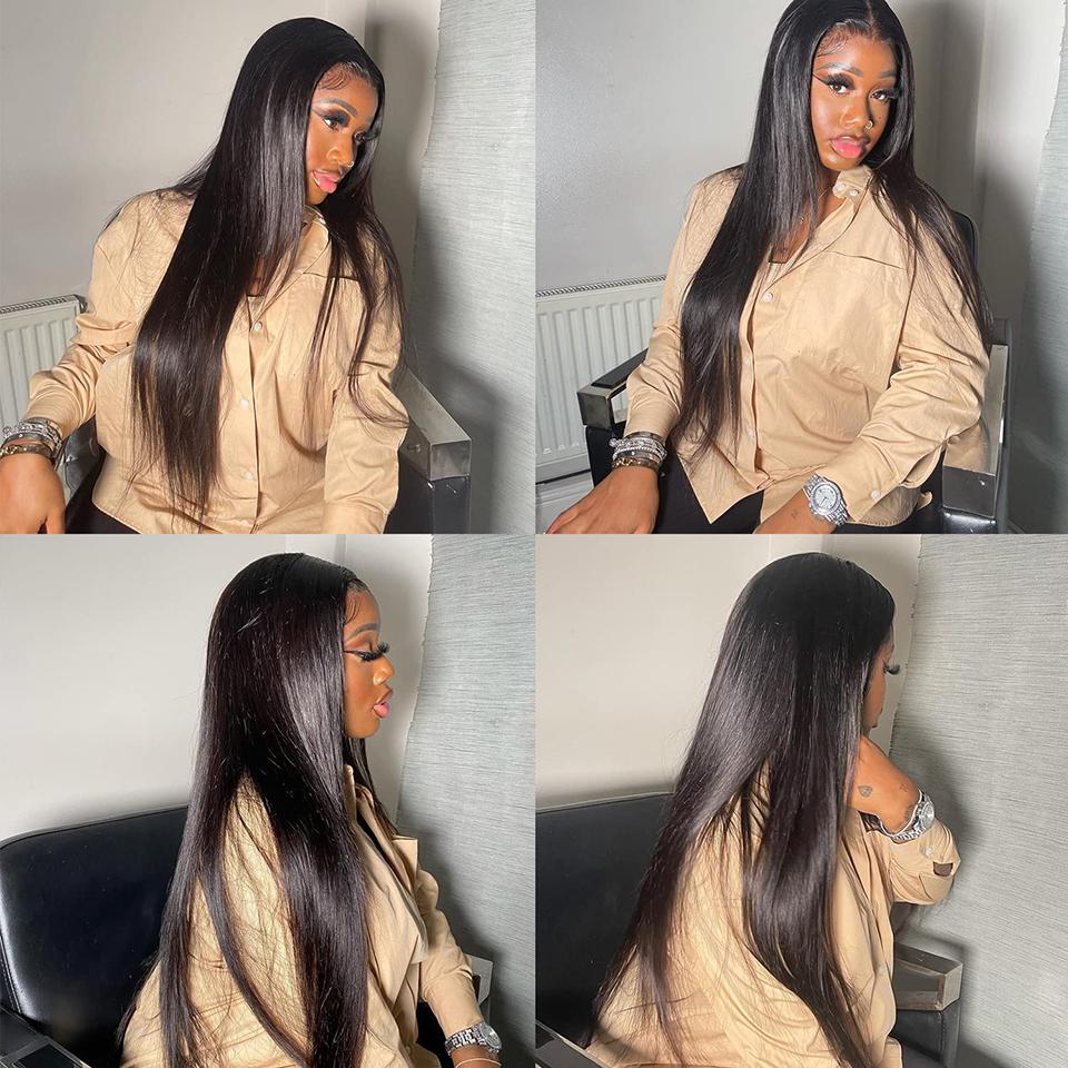 Ready to Wear Glueless Wig Straight for Women Pre Plucked Brazilian 5x5 6x4 Transparent Lace Closure Human Hair Wigs Pre Cut 30 Inch Bling Hair On Sale 180% TikTokShopHolidayHaul