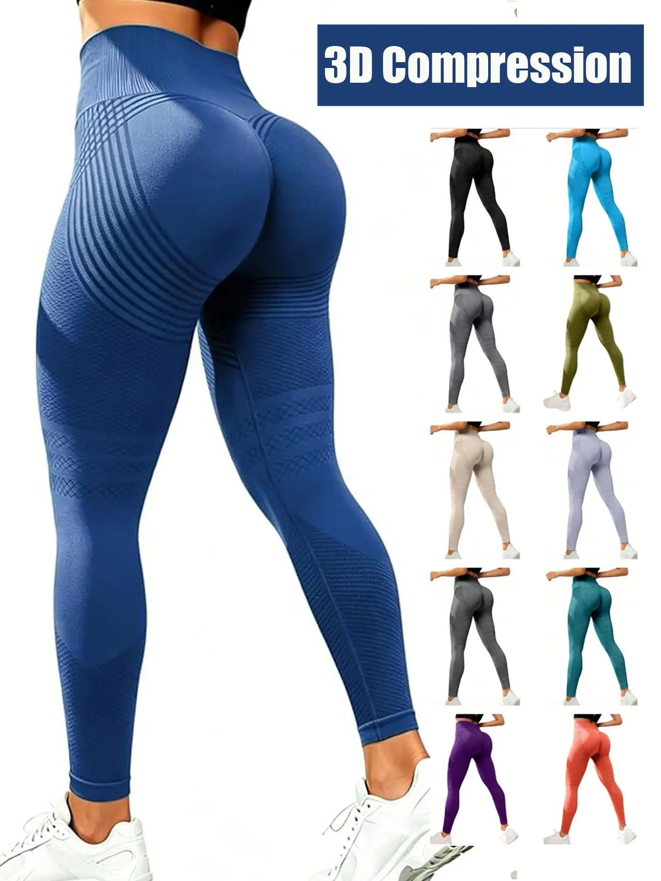 S-XXL 3D Sculpture Anti Cellulite Compression Leggings for Women, High Waist Butt Lifting Tummy Control, 3D Anti Cellulite Compression Leggings Butt Lifting Legging for Women Tummy Control Metabolic Boost Workout Yoga Pant Stretchy Gym