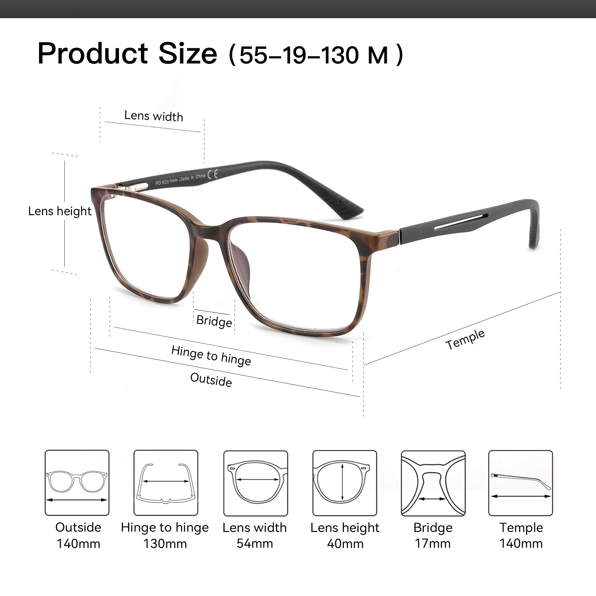 ZENOTTIC Unisex Anti Blue Light Glasses TR90 Frame Comfortable Daily Gaming Office Flexible Adjustable Design UV400 Protection