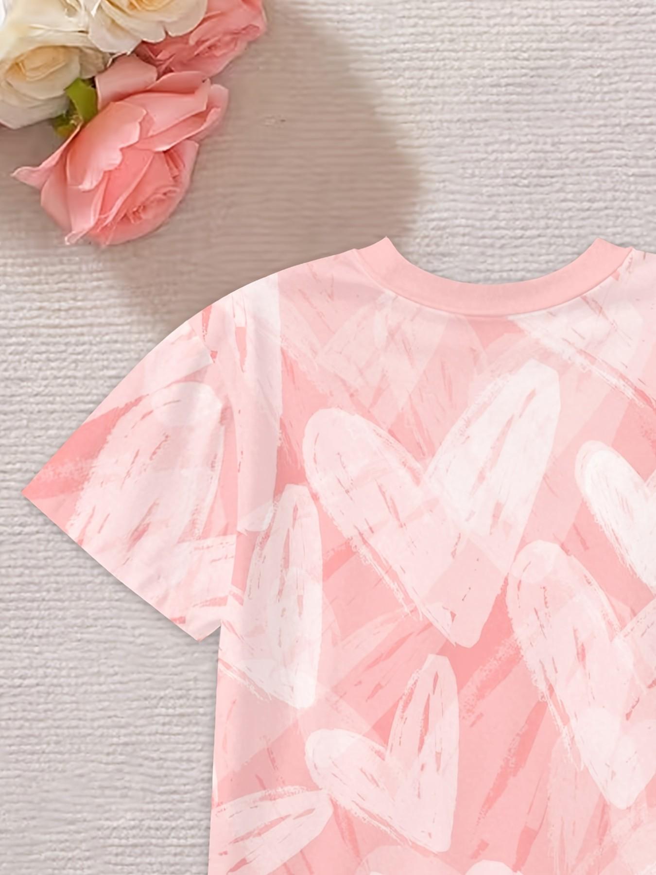 Dopamine Girl Capybara Short Sleeve Cycling Pants Set, Kids Active Casual Streetwear Two-Piece, Fun and Comfortable