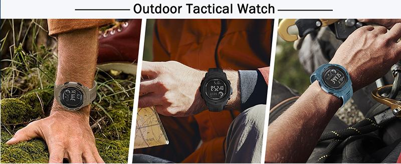 AVTREK Trendy Multifunctional Tactical Sport Watch for Men Men's Accessories with Luminous Dial, Altimeter, Compass, Stopwatch, 50M Waterproof for Outdoor Hiking, Camping, Trendy Multifunctional Watch sohochic AVTREK Trendy Multifunctional Tactical Sport Watch for Men Men's Accessories with Luminous Dial, Altimeter, Compass, Stopwatch, 50M Waterproof for Outdoor Hiking, Camping, Trendy Multifunctional Watch sohochic