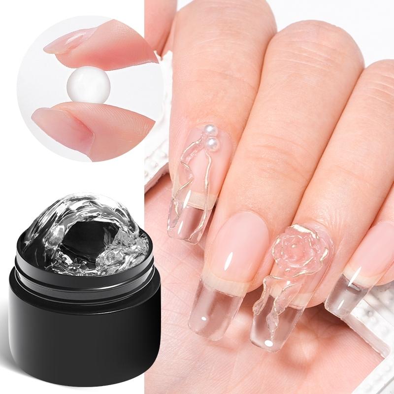 4pcs Non-Stick Solid Gel Set with Double-Headed Pen, 3D UV Nail Gel Kit for Nail Embossing & Sculpting, DIY Manicure at Home
