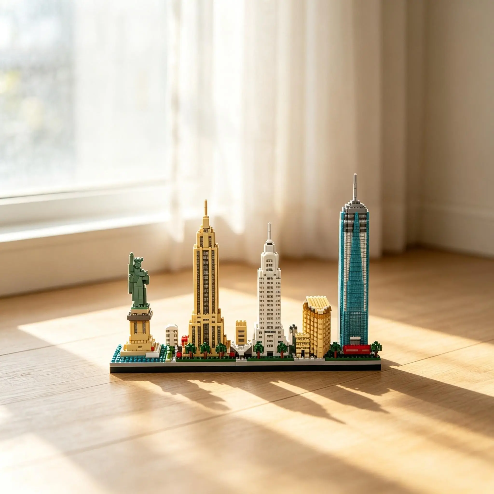 World Famous Architecture Series Micro Mini Blocks, Building Block Sets, 3D Assembly Stress Relief Toy, Abs Material, Nyc Skyline, Eiffel Tower, Louvre