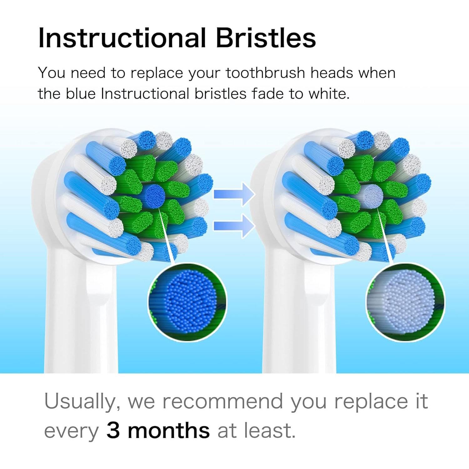 12Pack Toothbrush Replacement Heads Refill for Braun Oral-B Electric Toothbrushes, Compatible with Pro Series Models, Durable & Effective Cleaning, Replaceable Brush Heads