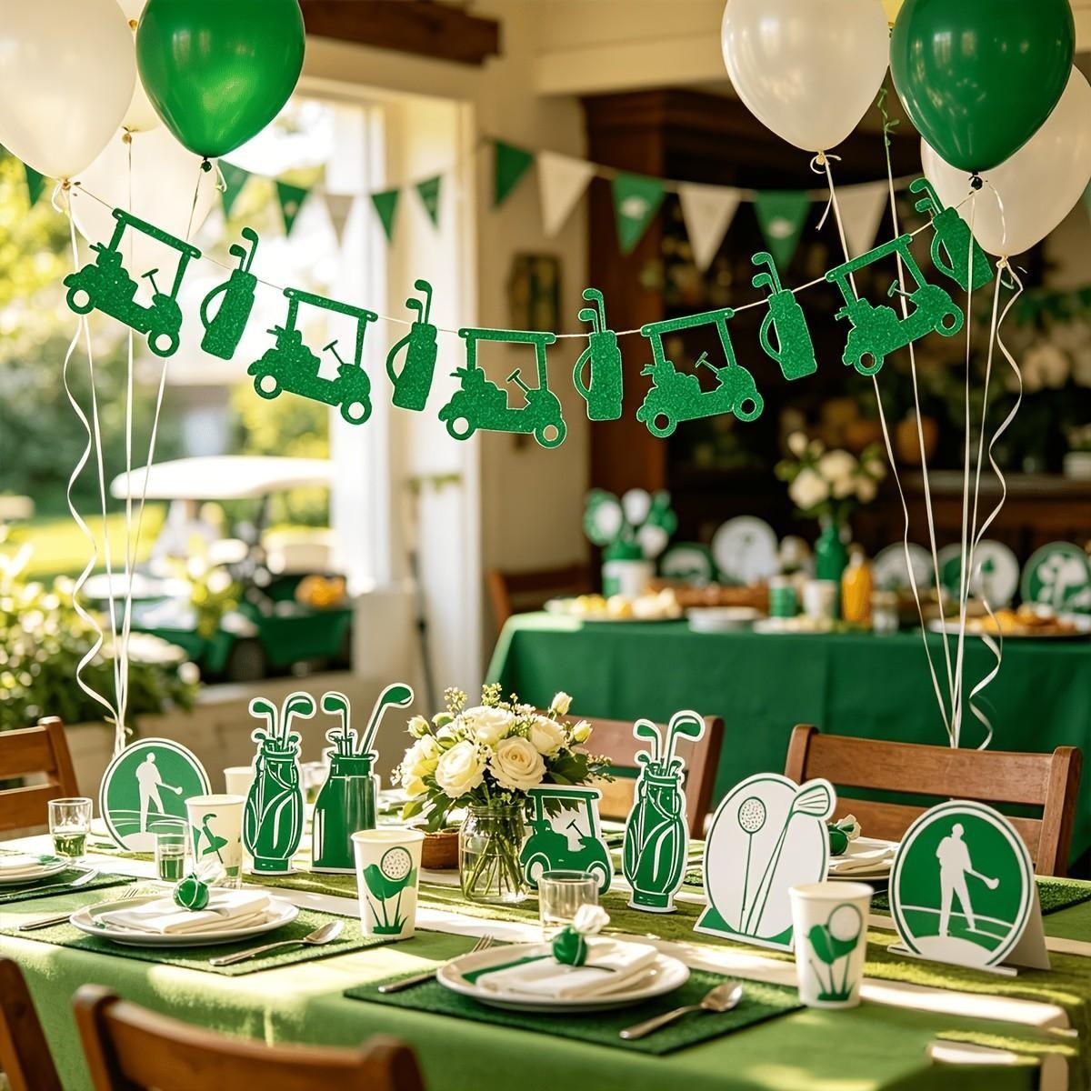 Golf Party Banner Set, Golf Cart and Bag Decor, Birthday Party Setup, Sports Theme Banner, Indoor Outdoor Photo Background, Golf Enthusiast Decoration