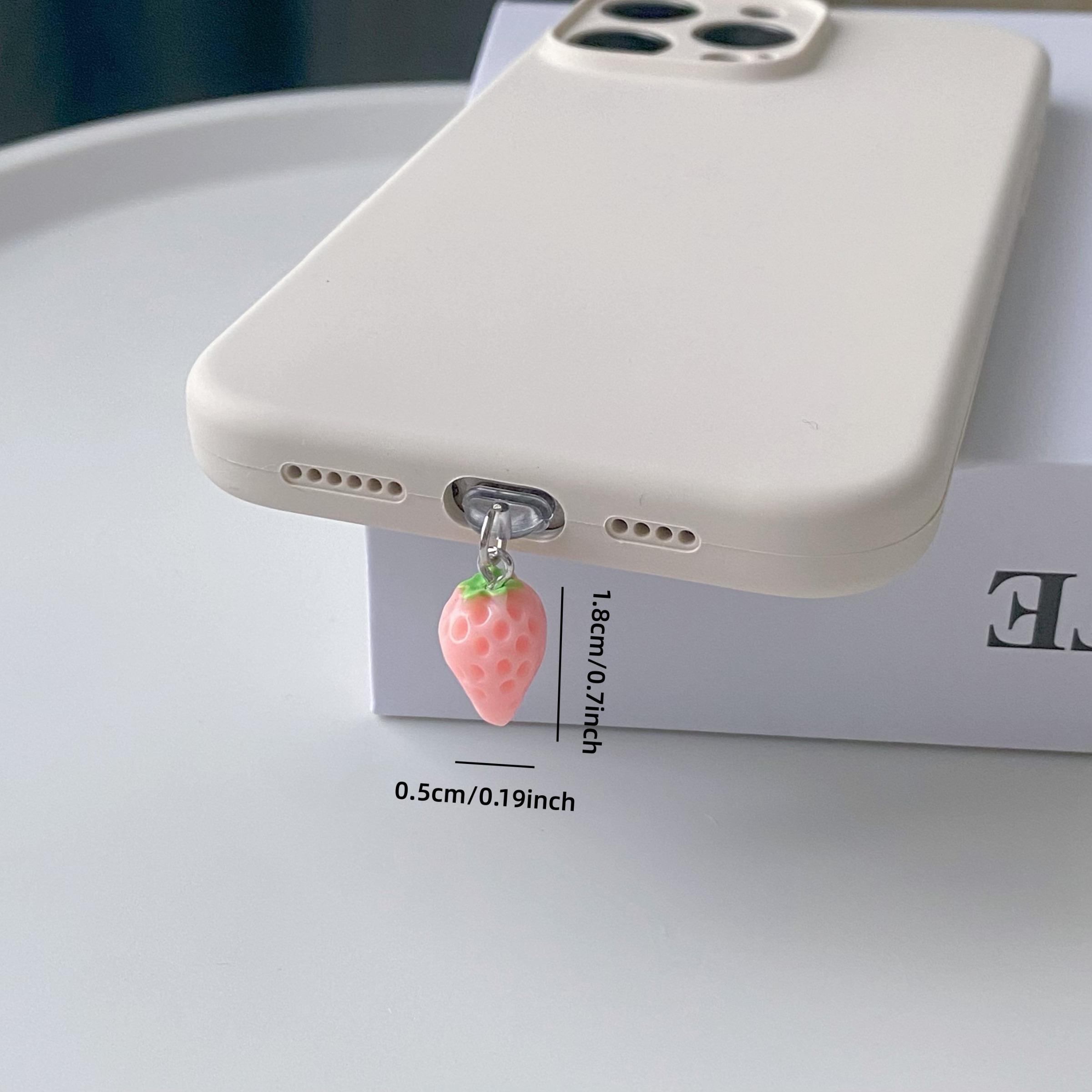 Cute Strawberry Dust Plug, Decorative Anti-Dust Cover Accessory for Electronics, Small Size, Easy to Use, Perfect Gift Idea