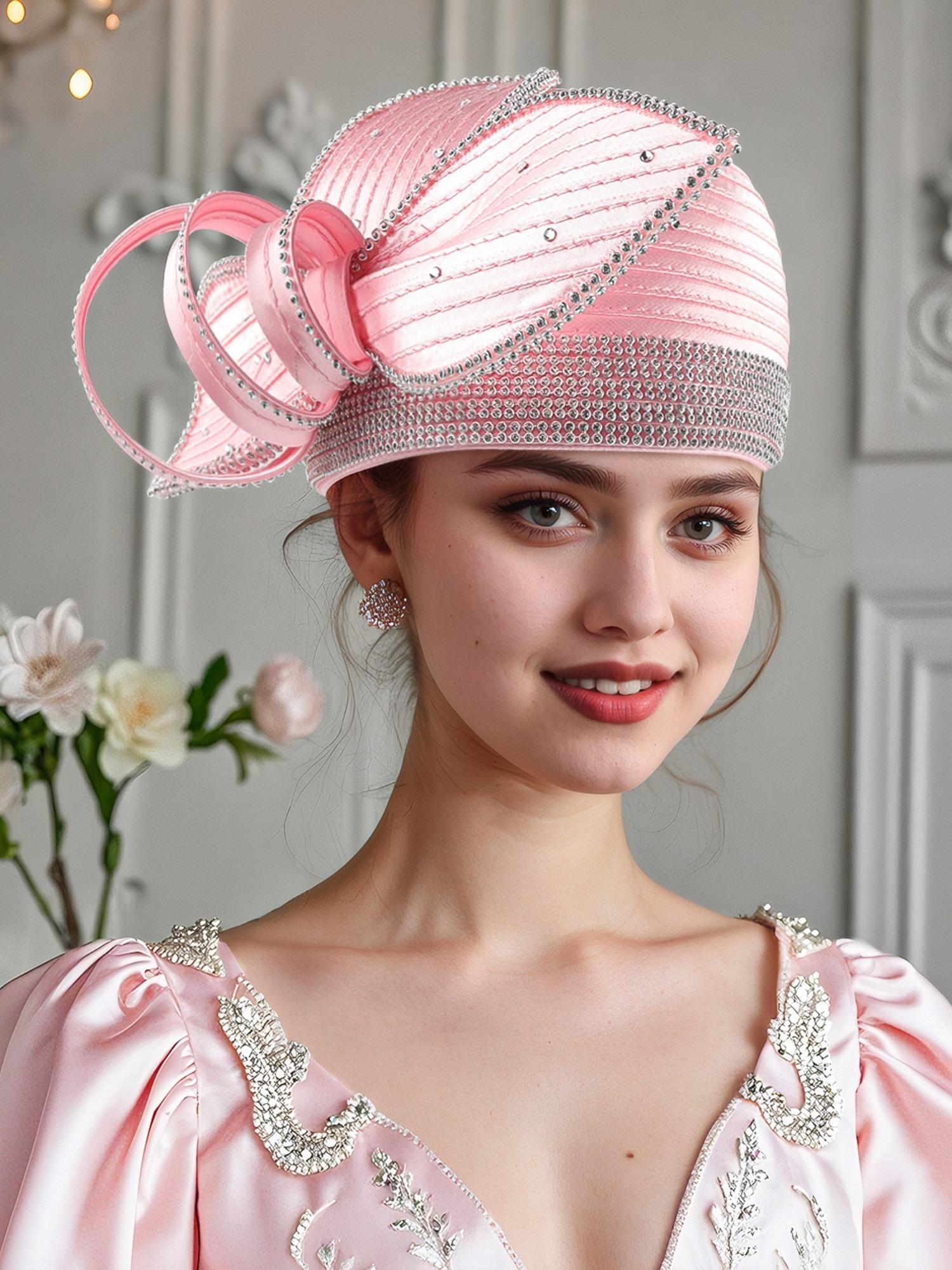 1 PC Womens Derby Hats Kentucky 2026 Fascinator Church Tea Party Wedding Adjustable Wide Brim Hat with Removable Flower