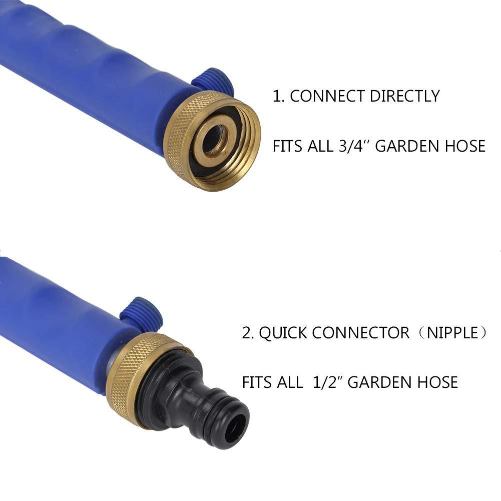 Jet Nozzle Power Washer for Garden Hose, Includes 2 High-Pressure Nozzles and Quick Connectors |   Hydro Jet High Pressure Washer Tools for Car Wash, Patio, Driveway & Outdoor Cleaning