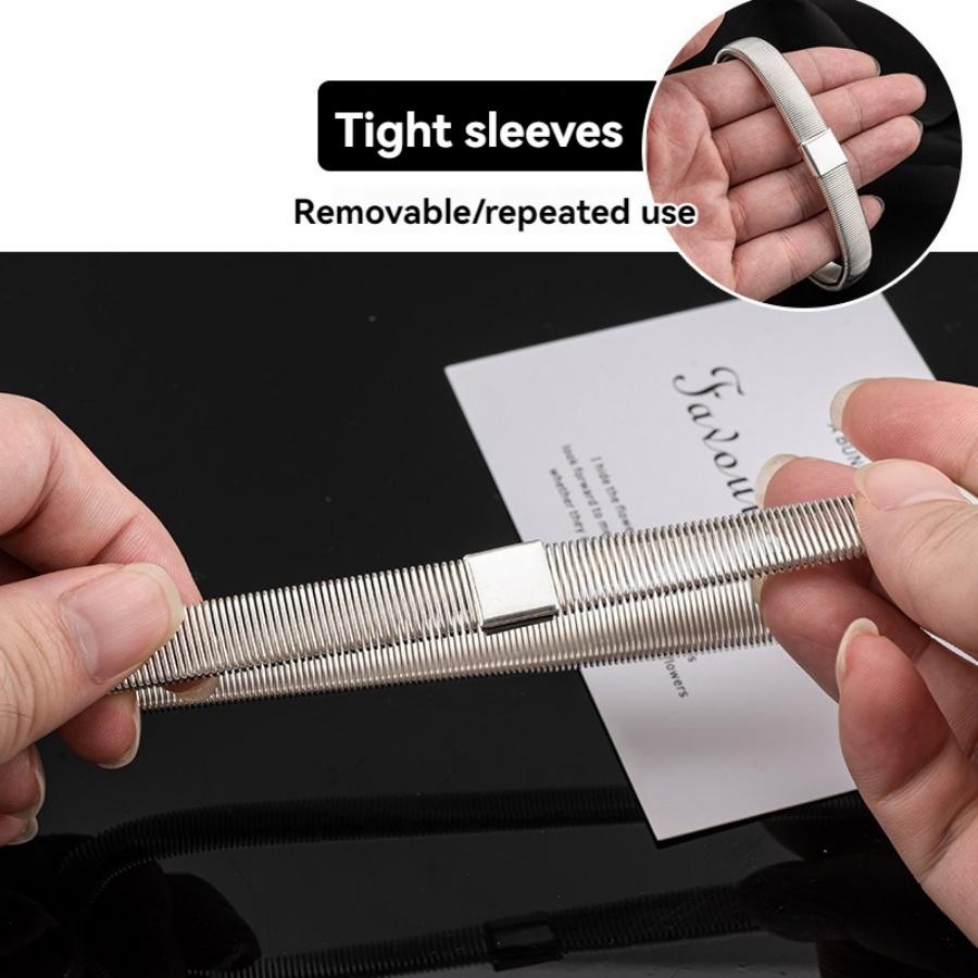 Adjustable Metal Spring Sleeve Cuffs, Unisex Shirt Sleeves Holder, Anti-Slip Arm Bands, 1/4pcs, Sewing Accessory Type