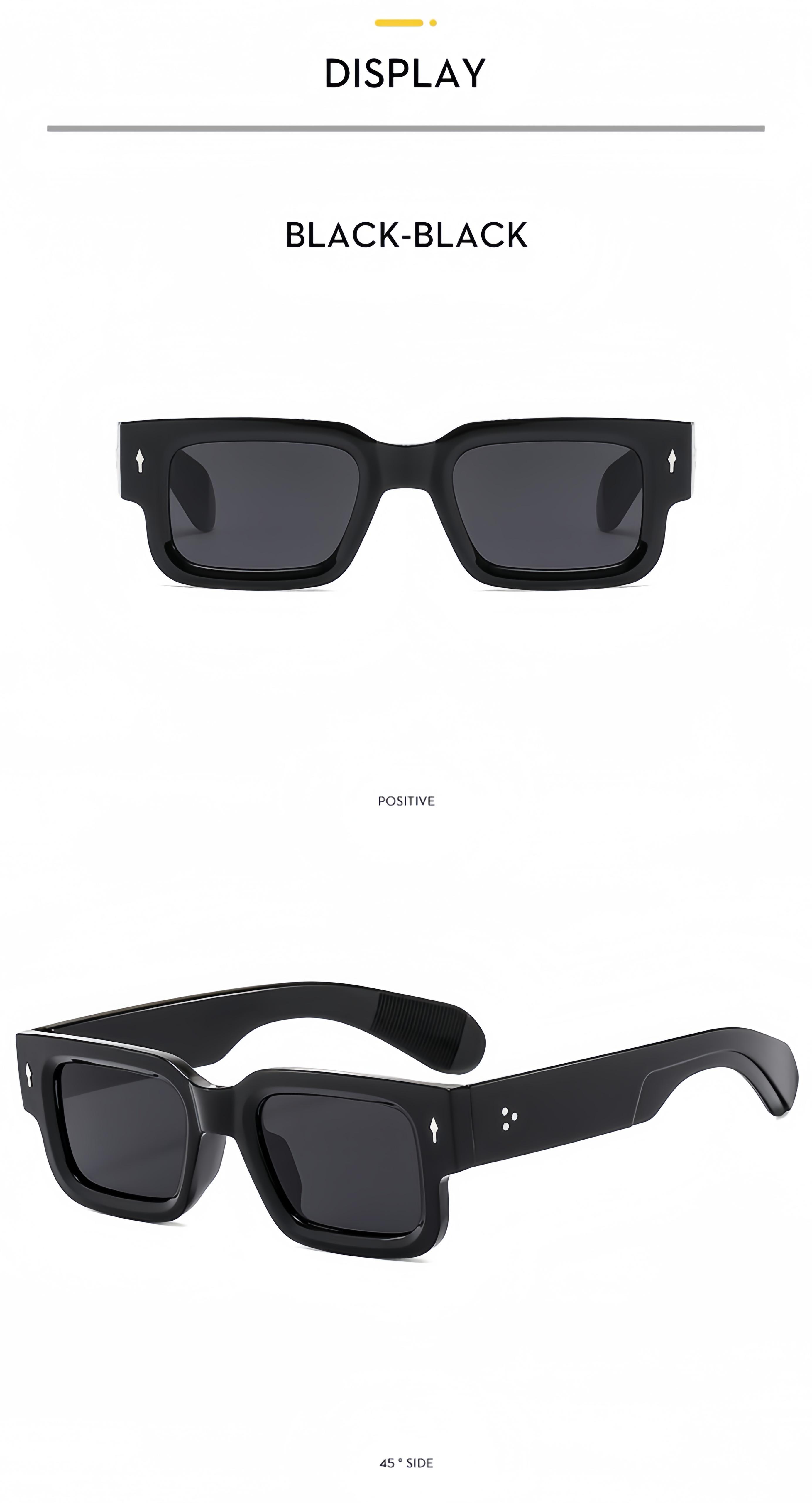 2pcs Retro Square Fashion For Women Men Thick Frame Anti Glare Sun Shades For Party Beach Travel Fashion Glasses SpringStatements