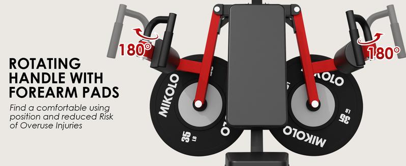 MIKOLO Deltoid and Shoulder Press Machine with Adjustable Seat & Backrest 800-Pound Capacity Upper Body Workout Equipment for Home Strength Training