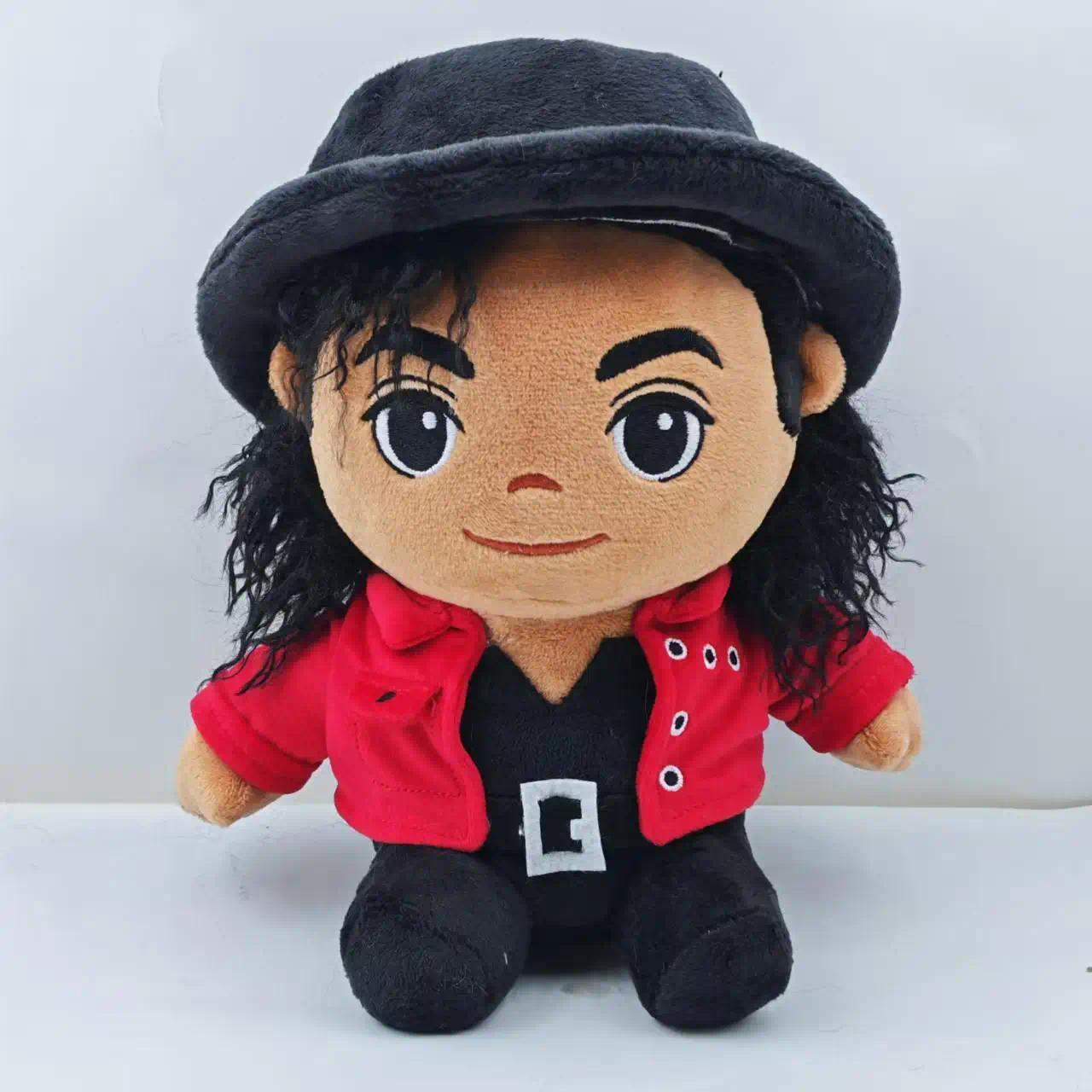 New Michael Jackson Kawaii Unisex Stuffed Doll - Stuffed Animal Collectible, Celebrity Merchandise with Multiple Poses, Home Ornament & Fan Birthday Gift