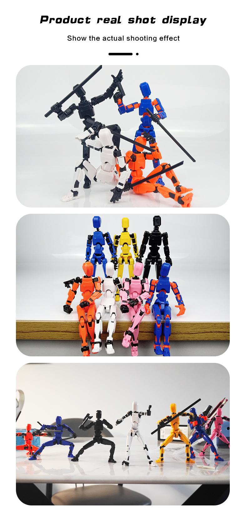 Interactive Multi-Joint Action Doll Toy, 13 Movable Joints Robot Mannequin Set, Creative Birthday Gift for Fun Play