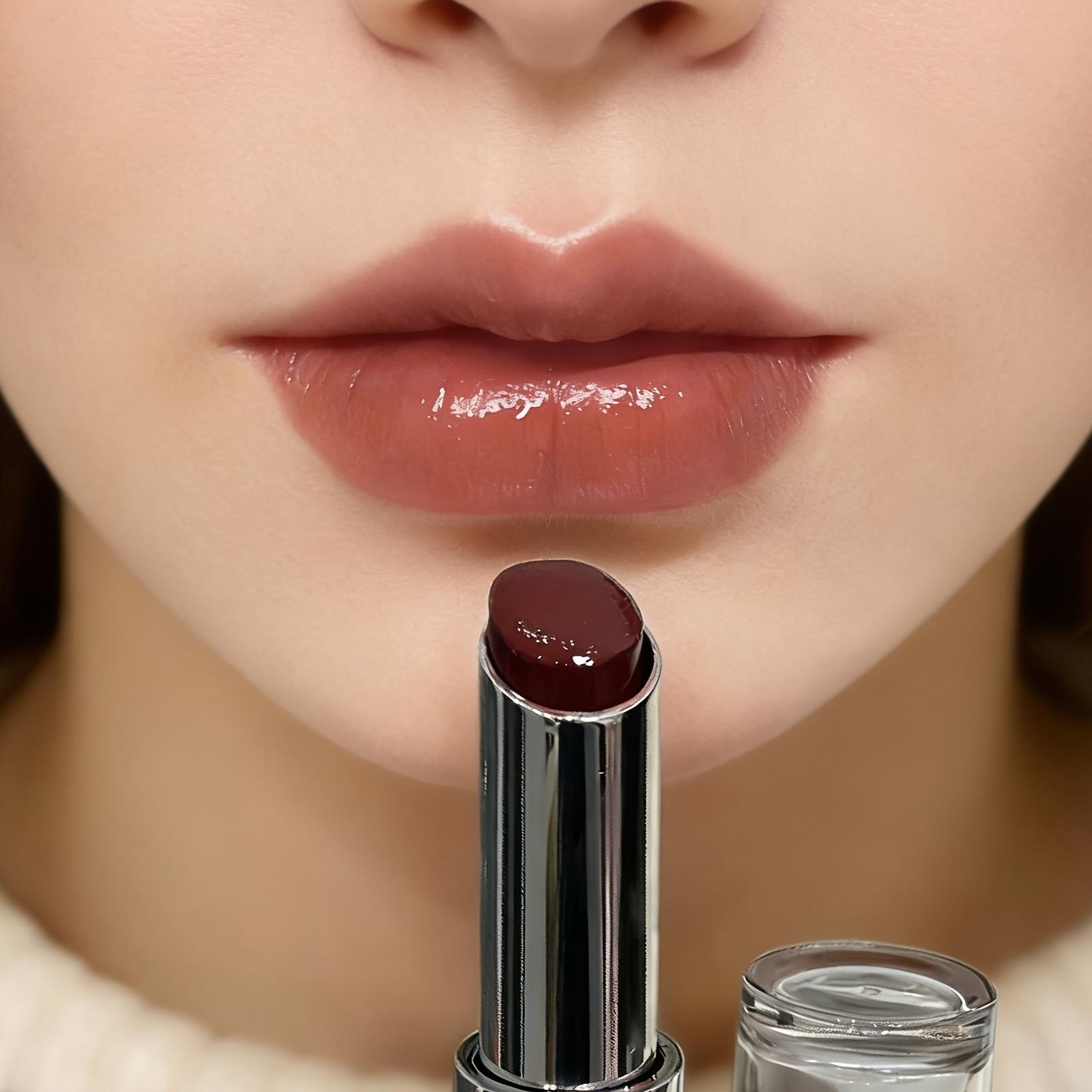 [Moisturizing Tinted Lip Balm] HERORANGE New Mirror-Finish Moisturizing Plumping Tinted Lip Balm, Hydrating Daily Lipstick with a Watery Glow, Cinnamon Milk Pudding Lip Balm, Fade-Resistant, Smudge-Proof, Long-Lasting Hydration, Glossy Solid Lip Gloss, Mo
