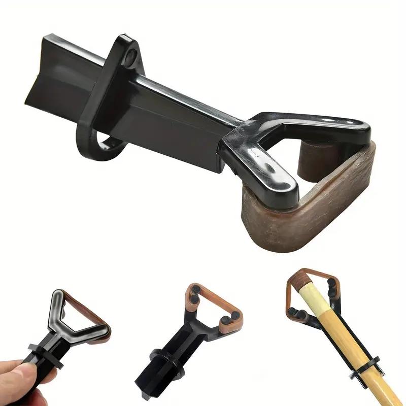 Adjustable Billiard Cue Head Tool with Y-Shaped Clamp, Durable Cleaning & Replacement Kit for Professional & Amateur Players