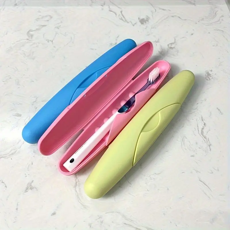 A Single Portable Toothbrush Case That Is Dust-Proof, Made of Plastic, Designed for Daily And Travel Use, Suitable for Bathroom Storage, And Makes a Great Gift for .