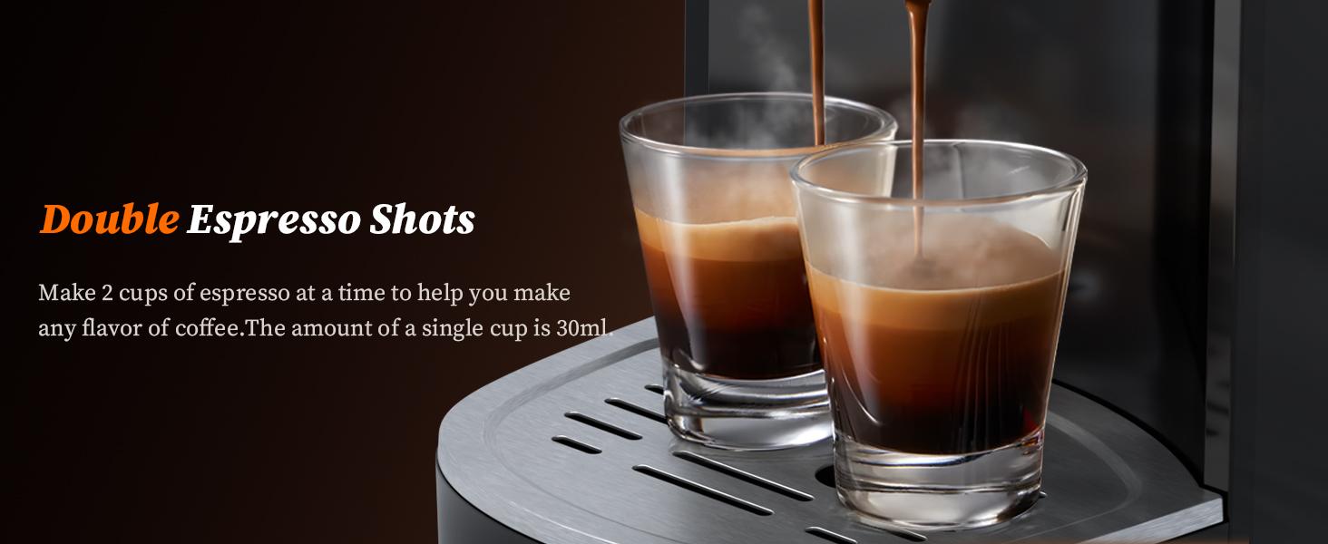 Espresso Coffee Maker Machine, 20 BAR Professional Espresso Maker with Milk Frother Steam Wand, 40-1/2 Oz Removable Water Tank, PCB Temperature Control, Compact Coffee Machine for Cappuccino, Latte,1350W Espresso Coffee Maker Machine, 20 BAR Professional Espresso Maker with Milk Frother Steam Wand, 40-1/2 Oz Removable Water Tank, PCB Temperature Control, Compact Coffee Machine for Cappuccino, Latte,1350W