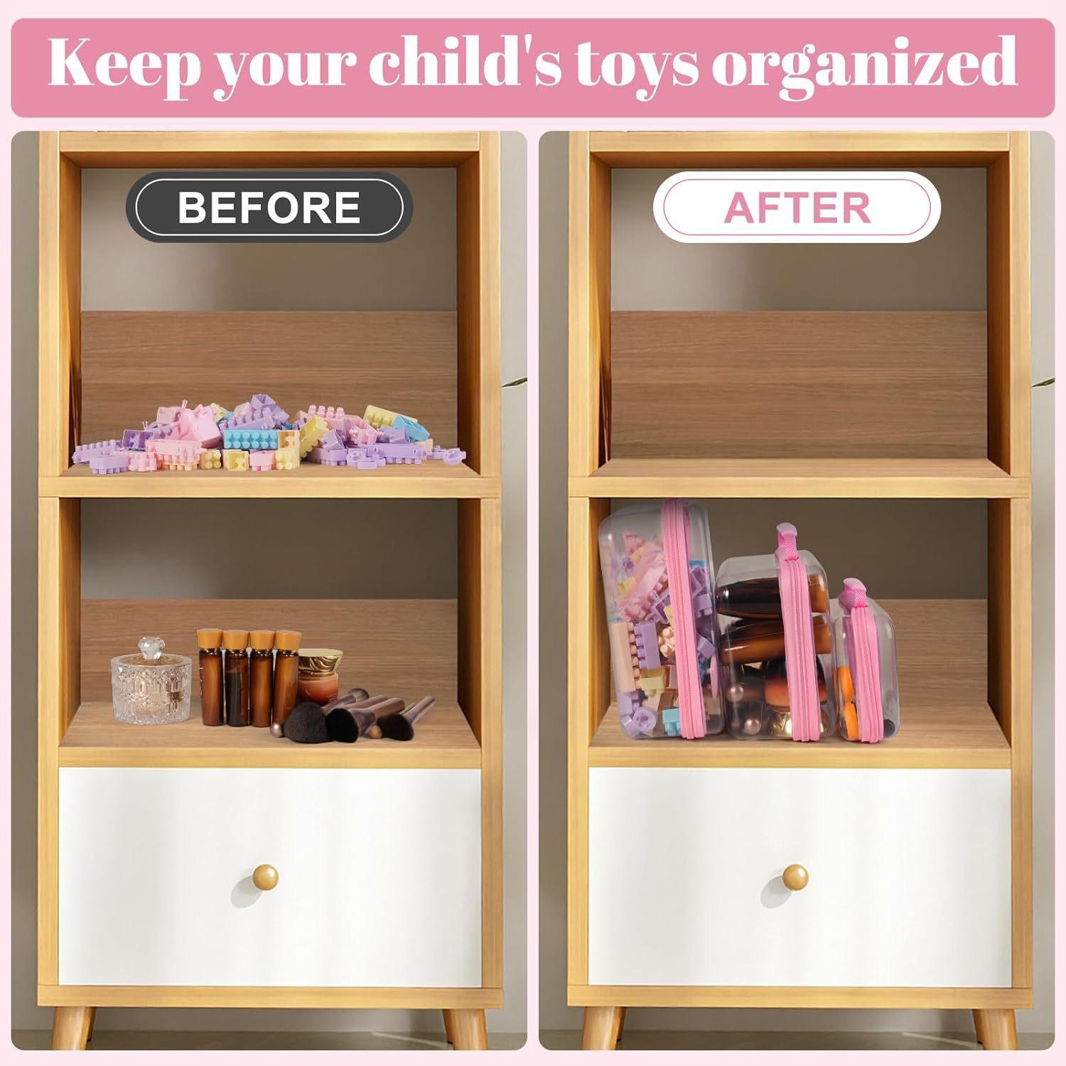 Clear Hard Shell Zipper Storage Box Set, 1/2/3 Counts/Set Large Capacity, Portable Storage Organizer, Home Organizer Storage, for Skincare, Makeup Clothes, Multiple colors available