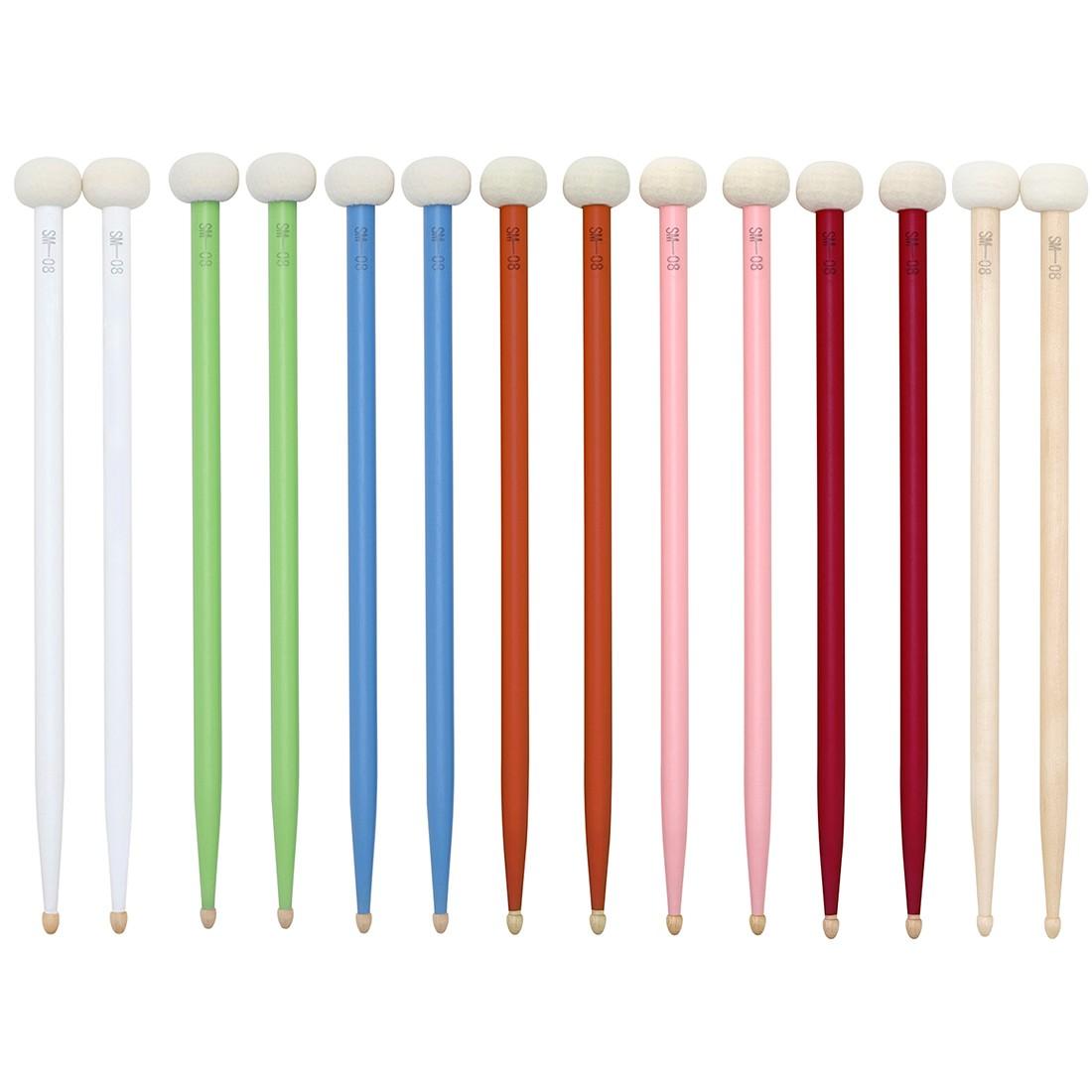 Irin Sm-08 Dual-Sided Drumsticks, Real Maple Wood Percussion Sticks, Felt Tip & Wooden Design, Suitable for Snare Drums, Drum Kits, Cymbals