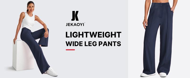 JEKAOYI Straight Leg Dress Pants for Women Ponte Yoga Pants with Pockets Stretchy Casual Lounge Pants Loose High-Rise Waist Full-Length Design Side Pockets 80% Polyester 20% Spandex - Bottom JEKAOYI Straight Leg Dress Pants for Women Ponte Yoga Pants with Pockets Stretchy Casual Lounge Pants Loose High-Rise Waist Full-Length Design Side Pockets 80% Polyester 20% Spandex - Bottom