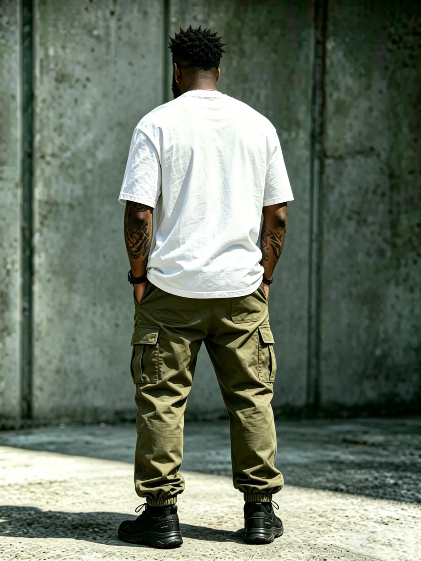 Men's Summer Dark God T-Shirt, Breathable Quick-Dry Knit Fabric, Elastic Round Neck Short Sleeve, Casual Daily Wear