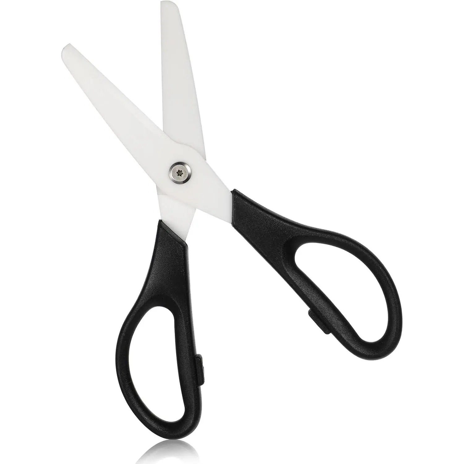 8" Ceramic Kitchen Scissors Multi-Purpose Shears for Cooking Office School Crafting (Black)