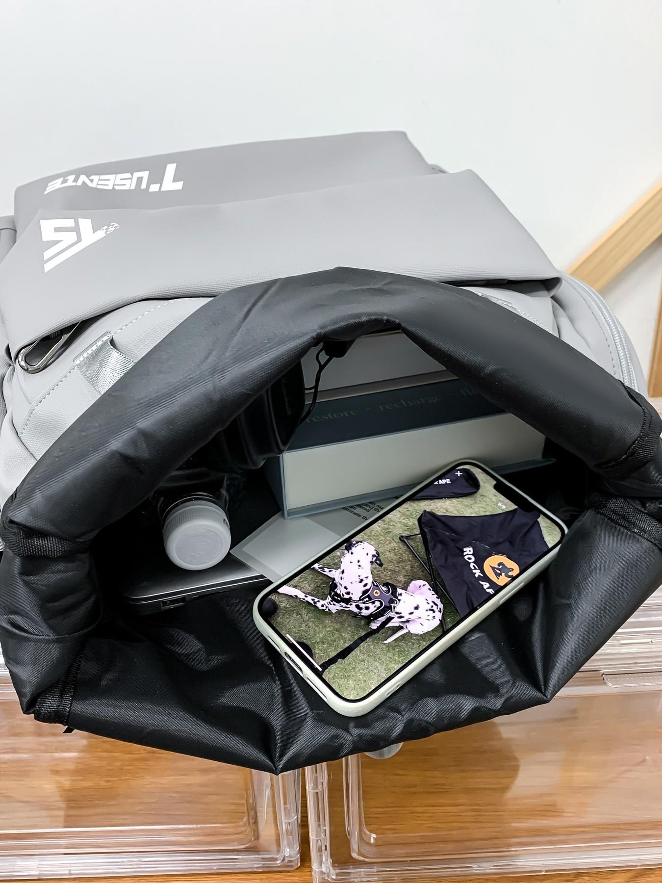 Unisex Large Capacity Roll-Top Expandable Travel Backpack, Outdoor Travel Sports Leisure Commuter Multifunctional Student Bookbag, Versatile Shoulder Bag