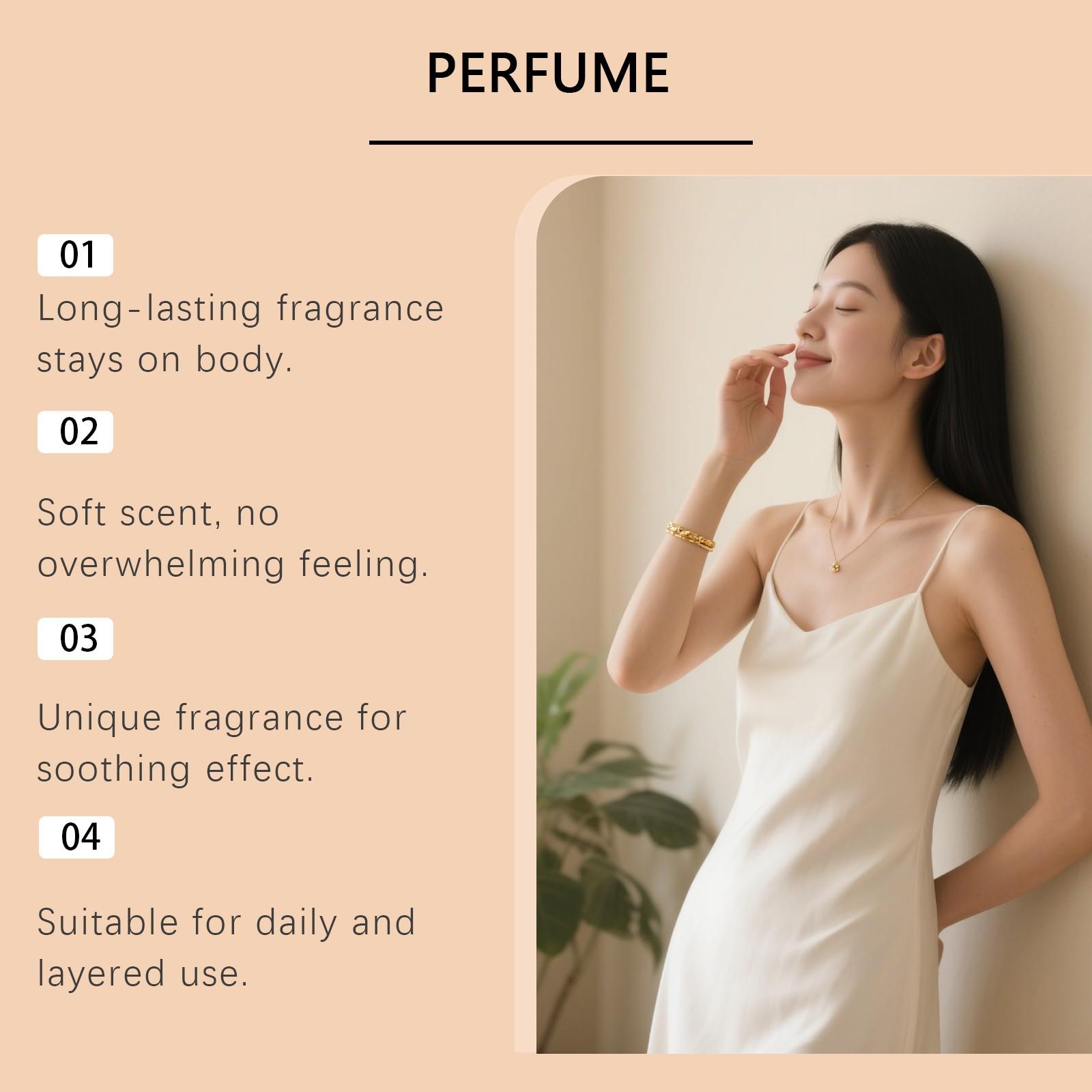 ROXELIS Warm Coffee Perfume | Coffee Extract Chamomile Coconut Fragrance, Gentle for Sensitive Skin, Long Lasting Warm Aroma for Dating & Daily