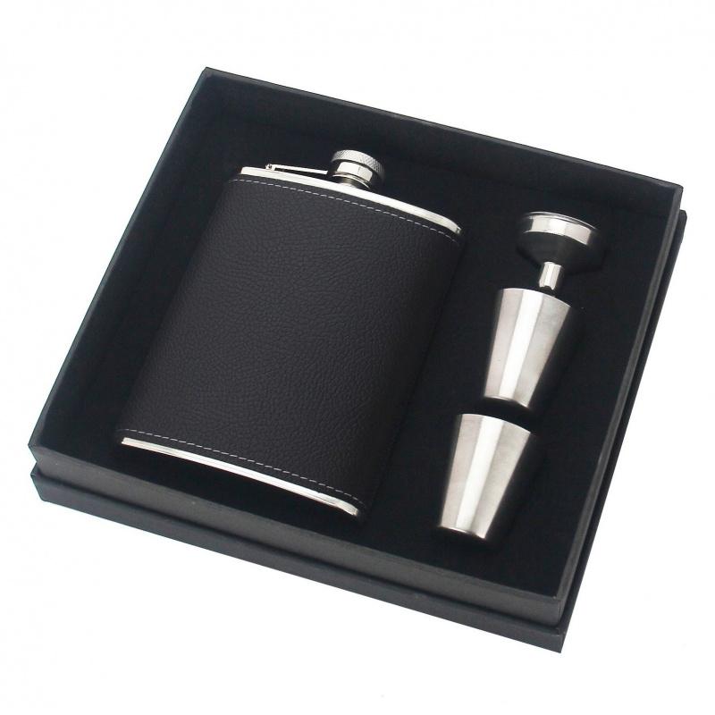 Multi-Style High-End Stainless Steel Flask Set - Portable Leak-Proof Whiskey Rum Vodka Hip Flask with Gift Box, Drinkware, Great Gift for Friends Elders Holidays, Perfect for St. Patrick's Day Easter Valentine's Day Eid Celebrations.