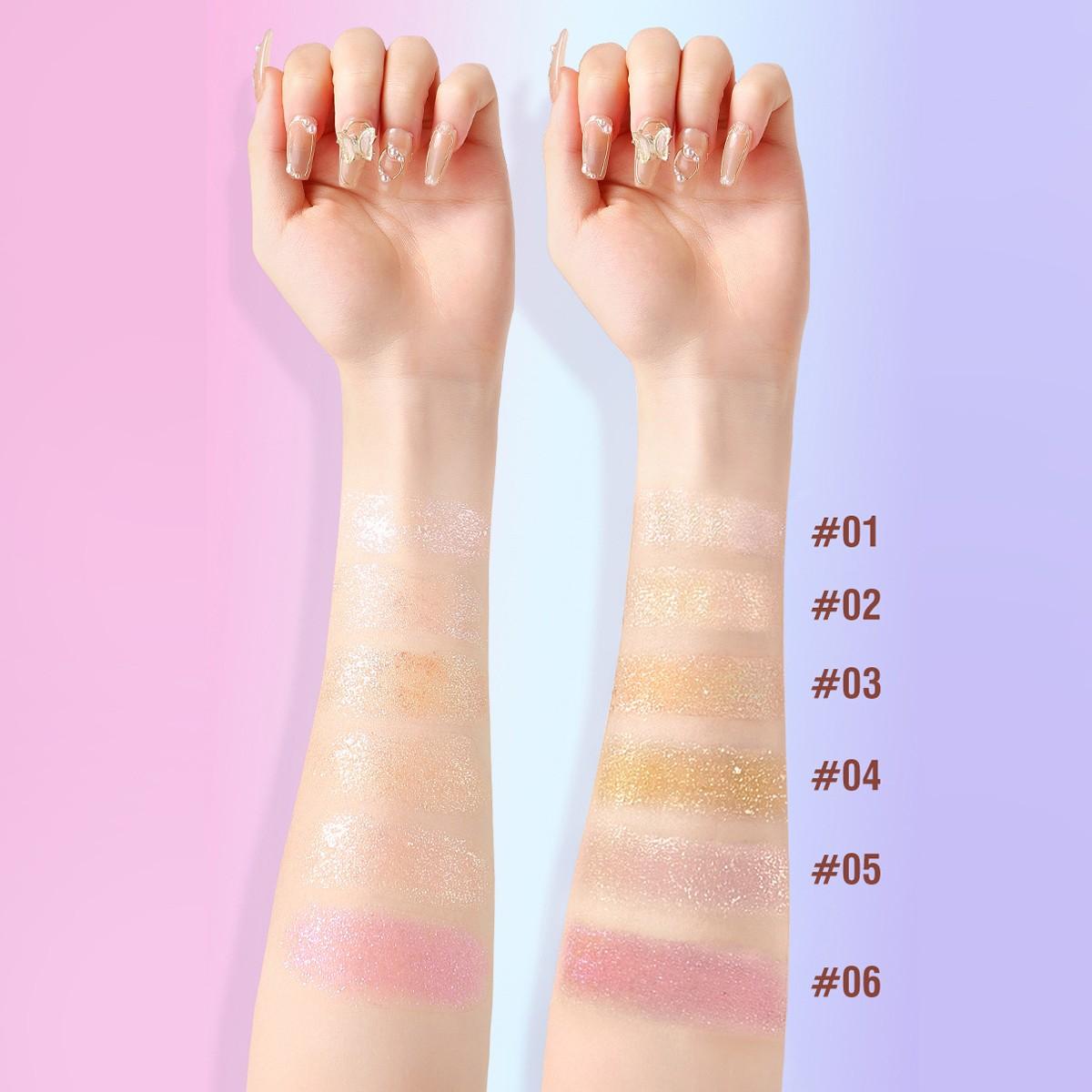 6 Color Crystal Jelly Highlighter Stick, Waterproof Long-Lasting Eyeshadow Pen, Perfect Valentine's Day Gift, Smooth Application