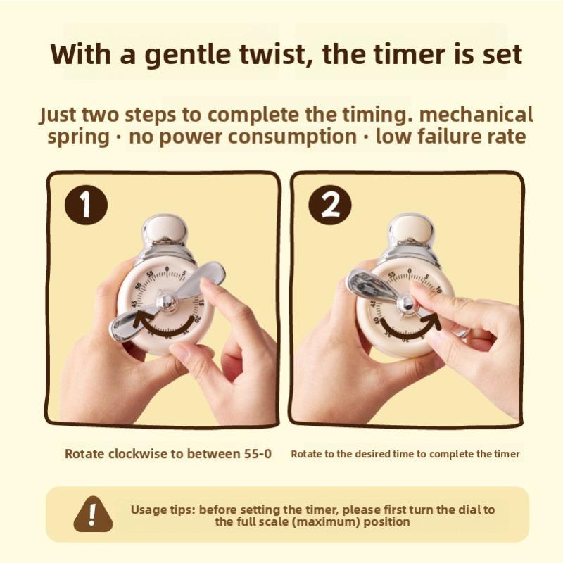 Pilot Magnetic Mechanical Timer Kitchen Timer Visual Time Manager