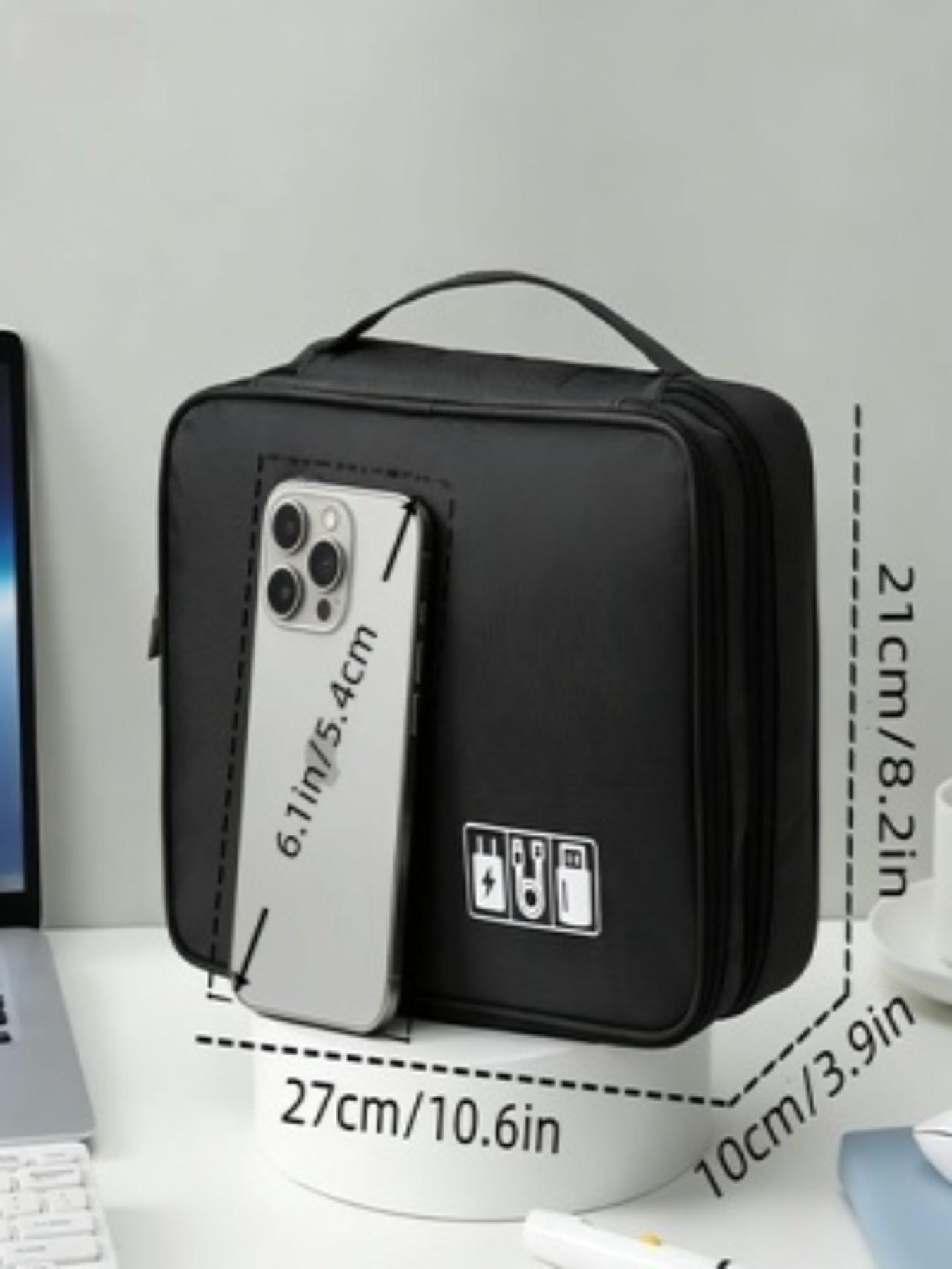 Three-Layer Data Bag, Cosmetic Storage Bag, Multifunctional Digital Organizer, Large Capacity, Multi-Compartment, Perfect Gift for Home Use