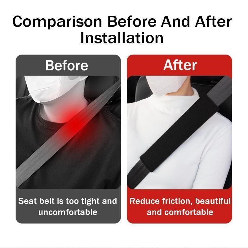 2pcs Car Seatbelt Shoulder Protectors, Simple High-End Design, Anti-Chafing, Suitable for Honda Accord, Universal Car Accessories, Auto Interior Accessories