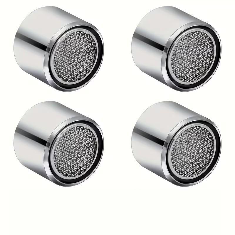 4pcs 22mm Aerator for Sink Insert Filter, Chrome Plated Bubbler with Seal, Ideal for Bathroom and Kitchen Faucets