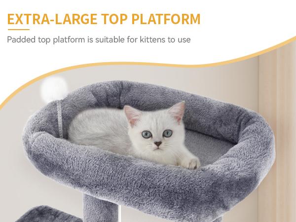 Yitahome 70.8 Cat Tree Tower for Indoor Cats, Multi-Level Furniture with Scratching Posts, Cat Window Padded Plush Perch, Cozy Basket, Ladder and Funny Toys for Kittens Pet Play House