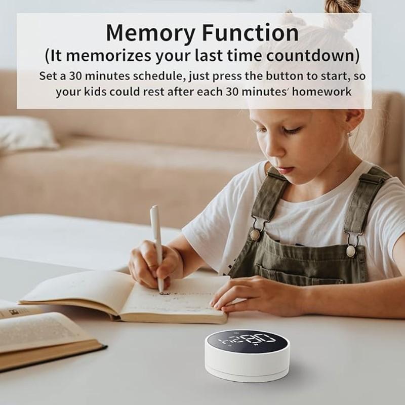 Multifunctional Timer for Kitchen, Kitchen Egg Timer, Fitness & Learning, Silent Digital Adjustable Timer, Portable Design, Space-Saving Compact, Durable Modern Look