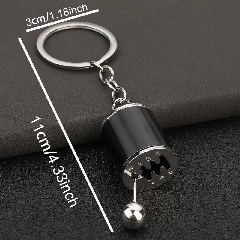 1pc Mini Car Gear Shift Keychain, 6 Speed Manual Transmission Gearbox Key Ring, Novelty Fidget Toy Gift for Car Lovers & Mechanics