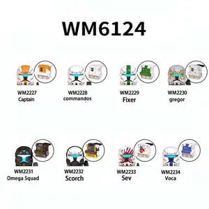 WM6124 Building Blocks 8 pcs/set Captain Commandos Fixer Brick Figure gregor Omega Squad Scorch Sev Voca mini Assembly Toys