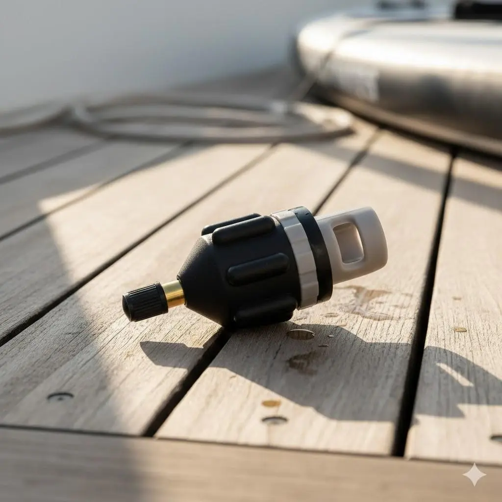 Universal Pump Valve Adapter, Quick-Connect for SUP, Inflatable Boats, Kayaks & Canoes. Portable Air Pump Converter, Outdoor Water Sports Inflation Accessory