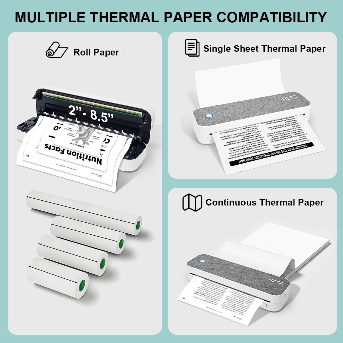 Hztz A4 Thermal Document Printer and Copier, 2-In-1 Tattoo Transfer Machine, Multi-Device Connectivity, Includes Tattoo Paper and Document Paper