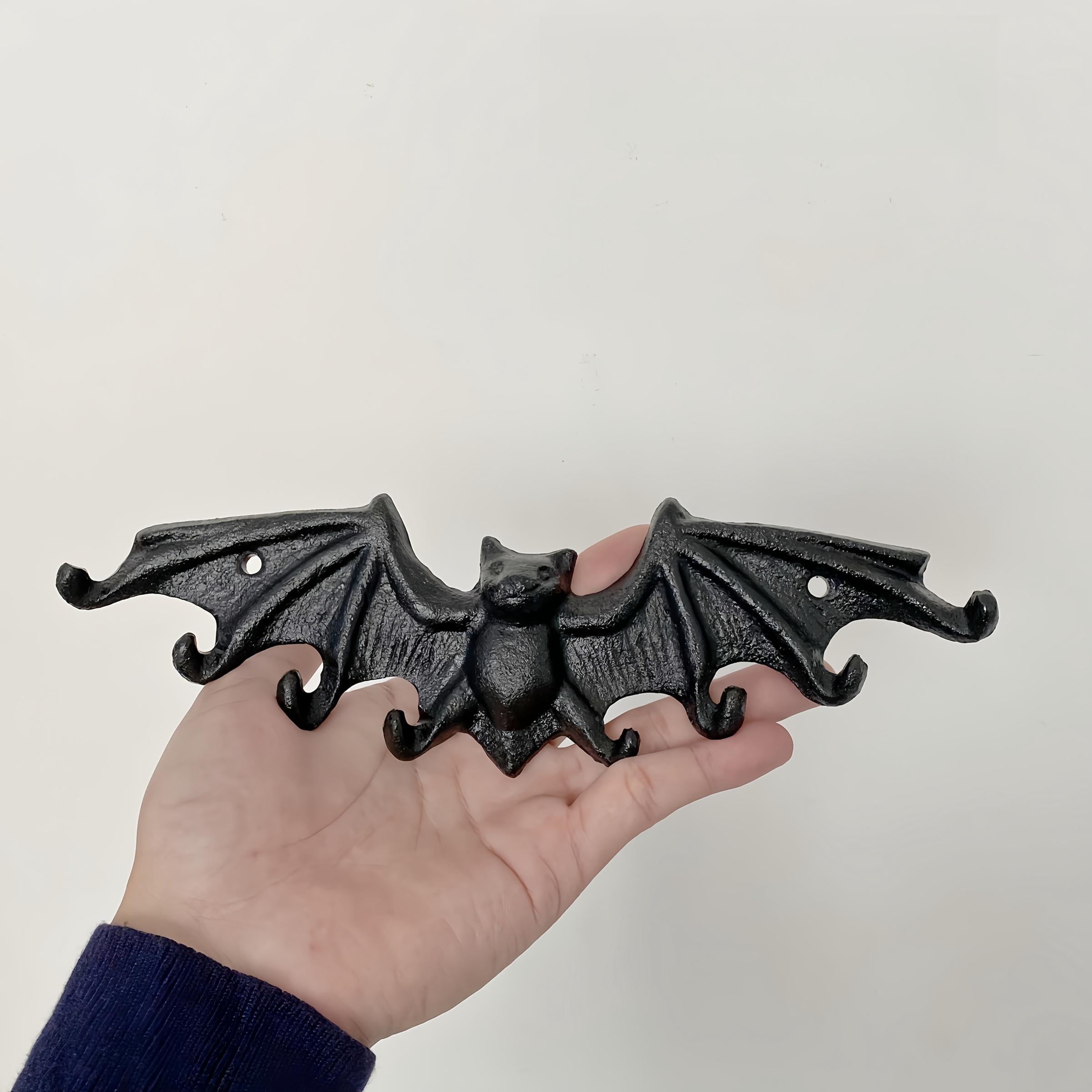 Vintage Cast Iron Bat Hook, Gothic Style Key Holder, Necklace Jewelry Storage Rack, Wall Decor Hanging Hook, Home Decoration