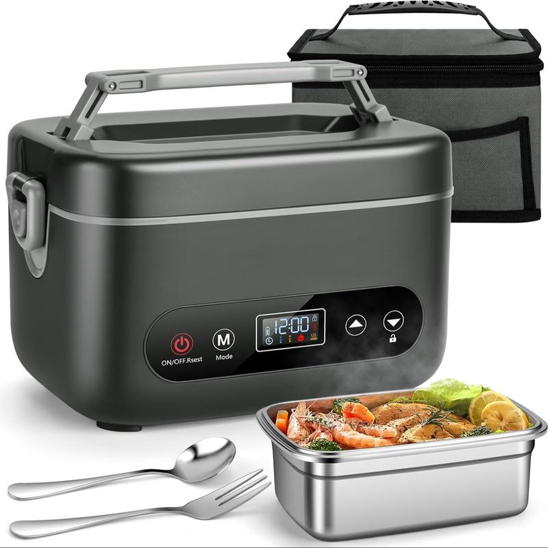 Self-Heating Lunch Box, Rechargeable Portable Food Heater, Cordless Heated Lunchbox, Easy & Convenient for Meal Prep, Thermal Lunch Boxes Ideal for Office, Travel, Car, Picnic & Outdoor Use