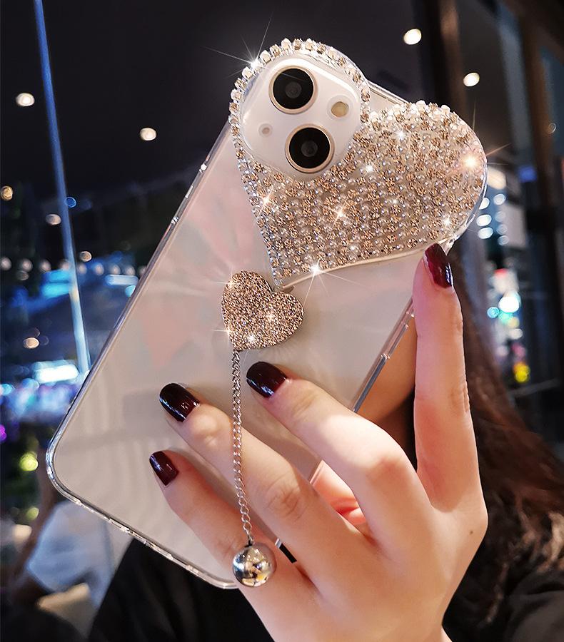Compatible with iPhone 17 Pro Max/ 16/15 /14/13 /12 Creative heart-shaped protective case for mobile phones -H72-5