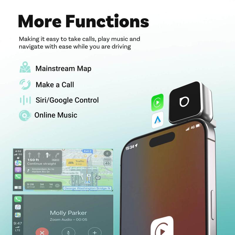 Ottocast Mini Cube 4.0 Wireless CarPlay/Android Auto Adapter