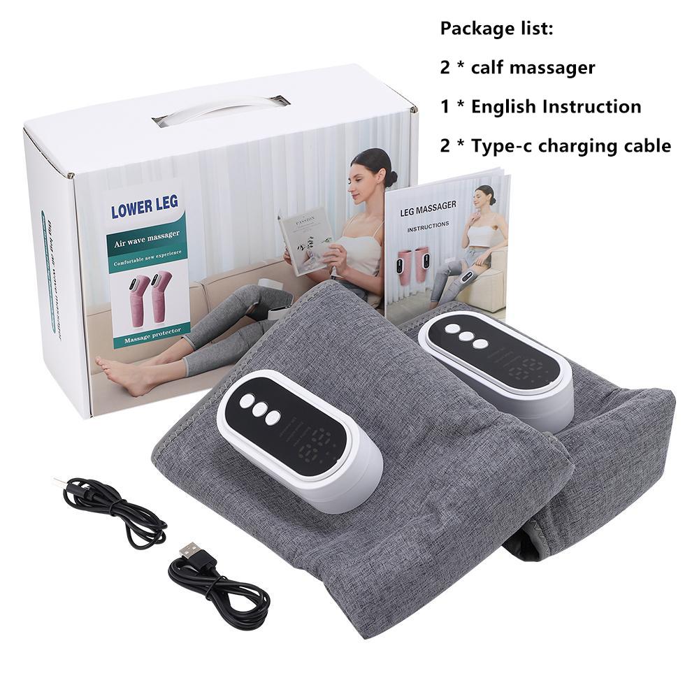 Electric Thigh Calf Leg Massager, 2 Counts/set Type-c Rechargeable 3 Speed Hot Compress Knead Leg Massager, Winter Leg Massage Device for Women & Men, Christmas Gift, Stocking Fillers, New Year Gift